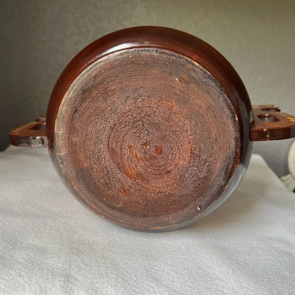 Vintage wooden folk art bowl - Picture 9 of 11